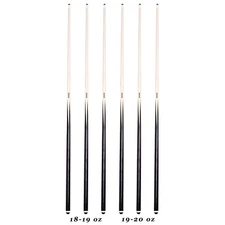 OKKO 1-piece Pool Billiard Cue Sticks 57”, Glue-On Tip, Pack of 6 (18-20 oz)