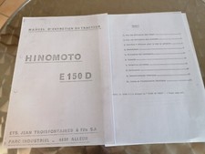 Traktor HINOMOTO E 150 D Bedienungsanleitung in Französisch