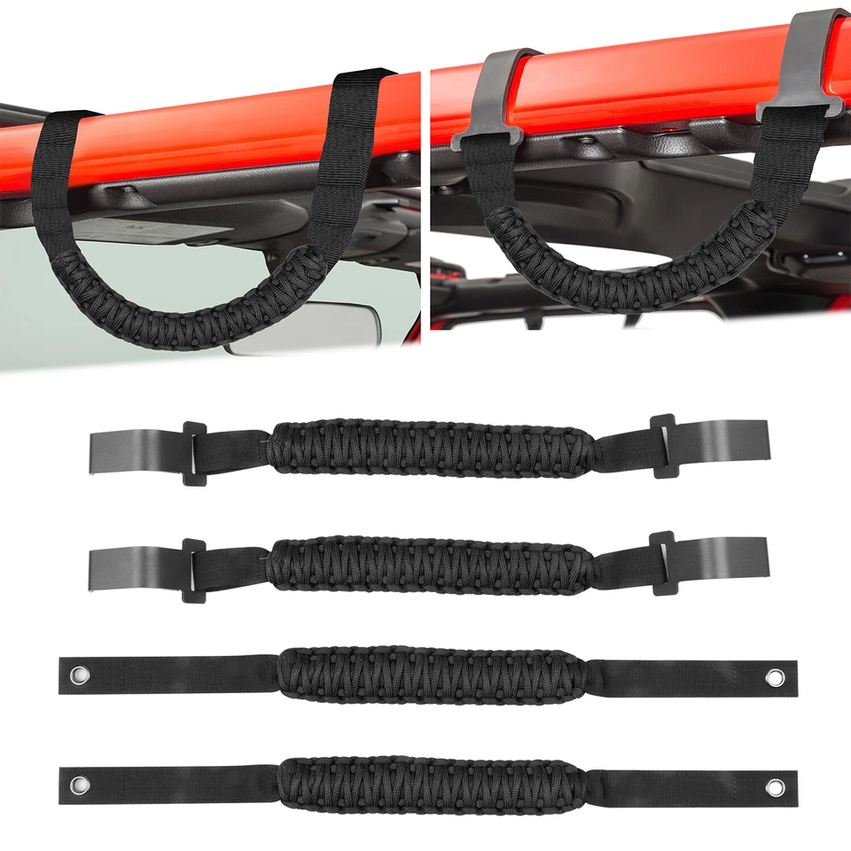4PCS Front&Rear Roll Bar Grab Handles Grip Handles For Jeep Wrangler JL 4XE 24+ Foto 2 de 4