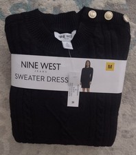 Nine West Jeans Womens medium black sweater dress nwt