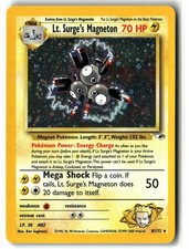 Lt. Surge's Magneton ⭐️ 8/132 Vintage WOTC  Holo Rare Gym Heroes Pokemon LP on eBay