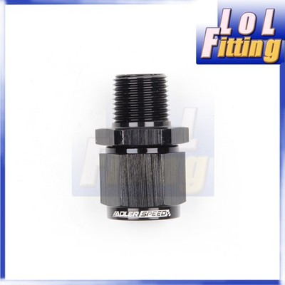 US -10AN AN10 Female Swivel To 1/8'' NPT Male Aluminum Fuel Fitting Adpater Black