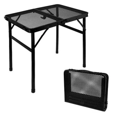 NQEUEPN Folding Grill Table, Camping Table 2ft Metal Collapsible Grill Table ...