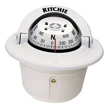 Ritchie Explorer Flush Mount Compass (F-50W) White