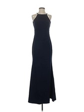 BHLDN Women’s Navy Blue Lace Back Gown Formal Evening Cocktail Dress Size 4