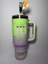 Stanley X Target Halloween Hypnotic Green 40oz with Slime Sleeve & Topper BNWT 