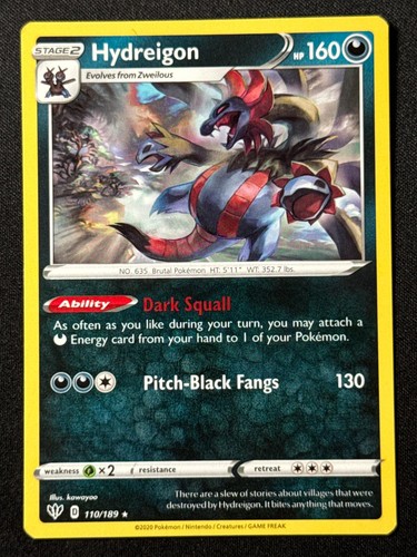Hydreigon 110/189 Reverse Holo Darkness Ablaze NM/M Rare Pokemon