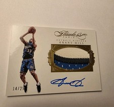 2015-16 Flawless Grant Hill /25 Gold GU Patch Auto 1/1 Mint Panini Exquisite MT