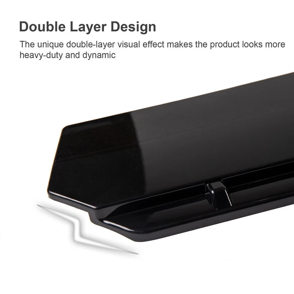 Alerón labial del parachoques delantero faldones laterales labio trasero para Chevrolet Aveo negro brillante EE. UU. Foto 3 de 4