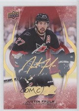 2016-17 Upper Deck MVP High Series Super Script 12/25 Justin Faulk #264 02yk
