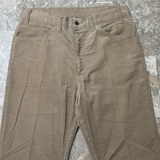 Levis Pants Mens 34x34 Beige Tan 646 Bell Bottom Corduroy Flare Vintage 80s