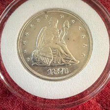 1876 20C Silver Twenty Cent Piece Philadelphia Business Strike Reeded Edge KM#72