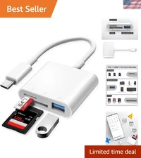 High-Speed USB-C SD Card Reader for MacBook and iPad Pro - Lightweight Design
