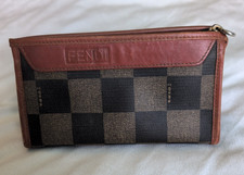 Rare Vintage 1980s Fendi Checkerboard Cosmeti...