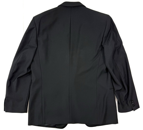 Canali Tuxedo Suit Jacket Mens Sz 54 IT 44R US Black Pure New Wool Made In Italy - Picture 3 of 14