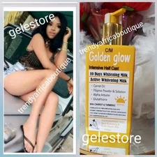 X 1 Golden GLOW Intensive  Half-C BODY lotion Carrot & TUMERIC 500ml FULL BOTTLE