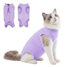 DoggieKit Combinaison de Récupération Chat Violet Taille L Anti Léchage