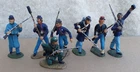7 GREAT BATTLES OF THE CIVIL WAR HAND PAINTED UNION FIGURINES BY FRANKLIN MINT