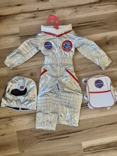 Space Suit Astronaut Costume W/ Backpack  Helmet Size 5-6 By Teetot Co.  Inc