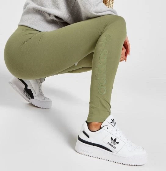 ADIDAS ORIGINALS LEGGINGS WOMENS/GIRLS GREEN - Image 4 of 4