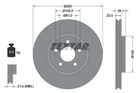 2Er-Set 2Er Set Bremsscheibe Textar 92108505 Chrysler 04509994 Chrysler 04509994