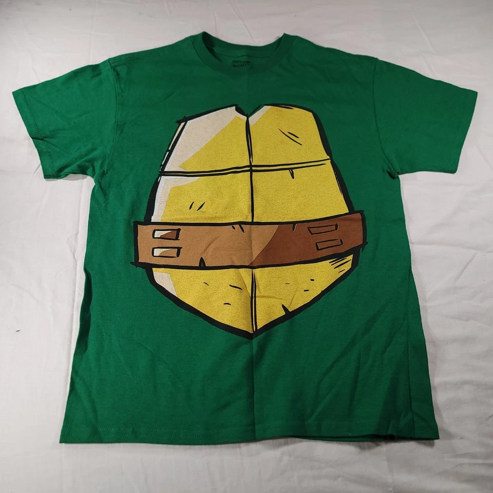 忍者神龟图案短袖衬衫青少年男孩尺寸 XL 绿色 — 第 2/4 张图片