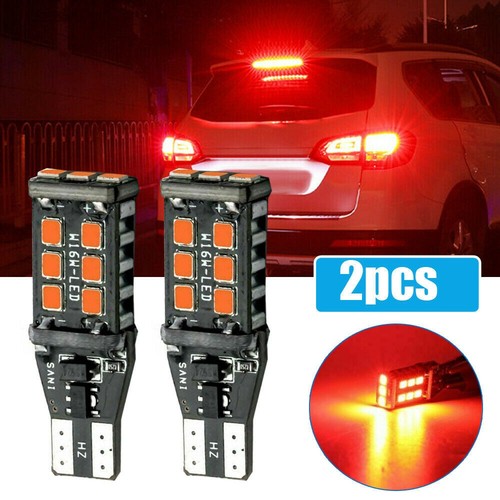 2*- T15 921 912 CANBus Red LED Center High Mount Stop 3RD Brake Light-Bulb - Picture 2 of 12