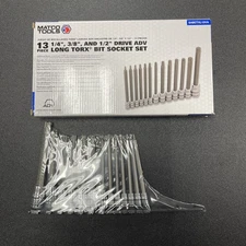 Matco Tools 13 Pc ADV Long Torx Bit Socket Set 1/4", 3/8", & 1/2" SABCTXL13VA