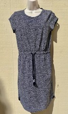 T by TALBOTS DRESS BLACK/WHITE ANIMAL PRINT TASSEL SZ PETITE NWT $ 109.00