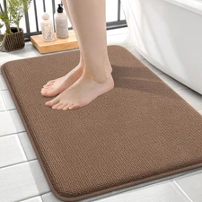 Thick Memory Foam Bath Mat Rug 24x16, Extra Soft Absorbent Bathroom Rug, Quic...