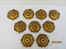 lot de 9 anciennes coupelles de lustre en bronze