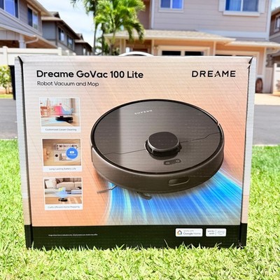Dreame GoVac 100 Lite Robot Vacuum and Mop 6000Pa Smart Mapping Black New