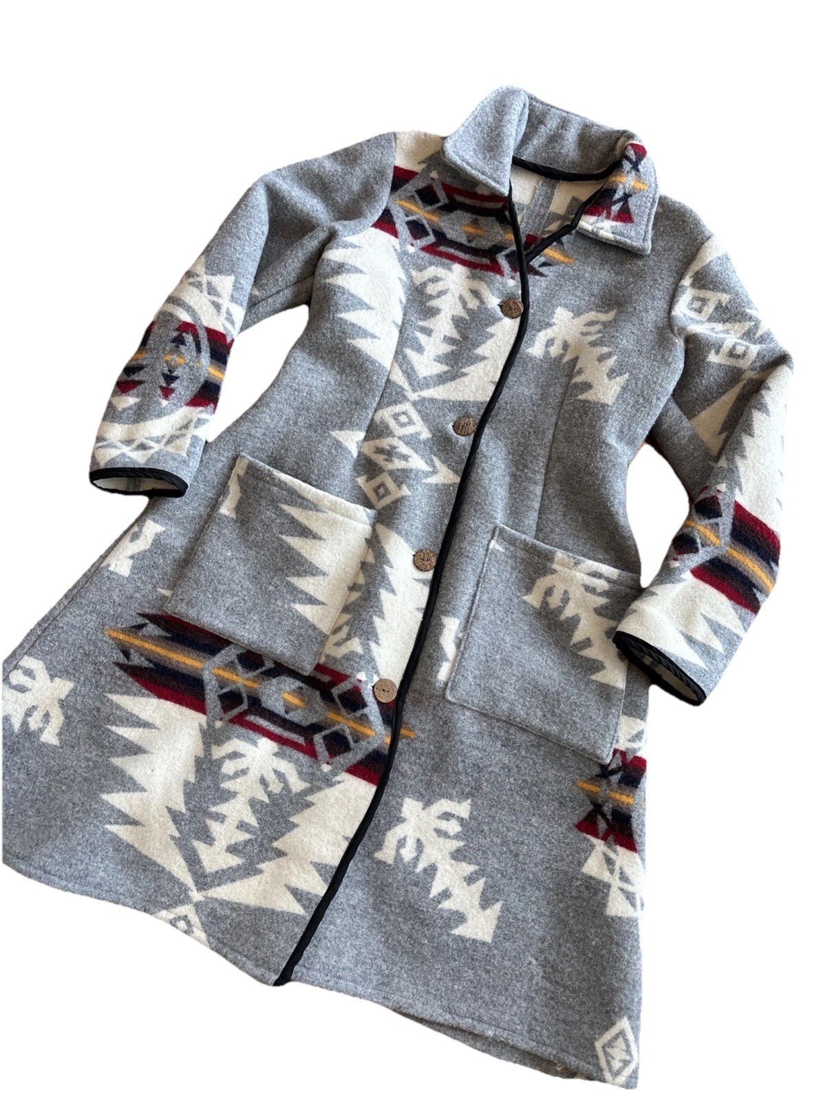 Hand Made  Coat Jacket Wool Pendleton Blanket Chi… - image 1