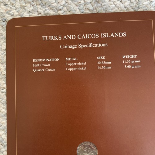 Coin Sets of All Nations Turks And Caicos Islands, With Card 1983 - Picture 5 of 7