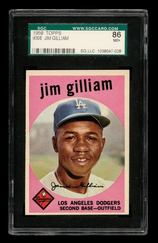 1959 Topps Set-Break #306 - Jim Gilliam SGC 7.5 86 NM+