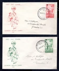 New Zealand - 1939 KGVI Health Issue on 2 x First Day Cover