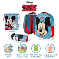 Mickey Mouse Kindergartenrucksack Set Jungen MäDchen 3D Turnbeutel Stiftebox