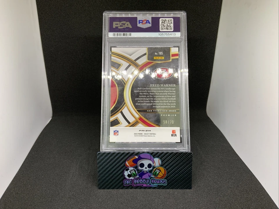 2023 Panini Select - Premier Level Fred Warner #195 Dragon Scale Prizm /70 - Image 2 of 2