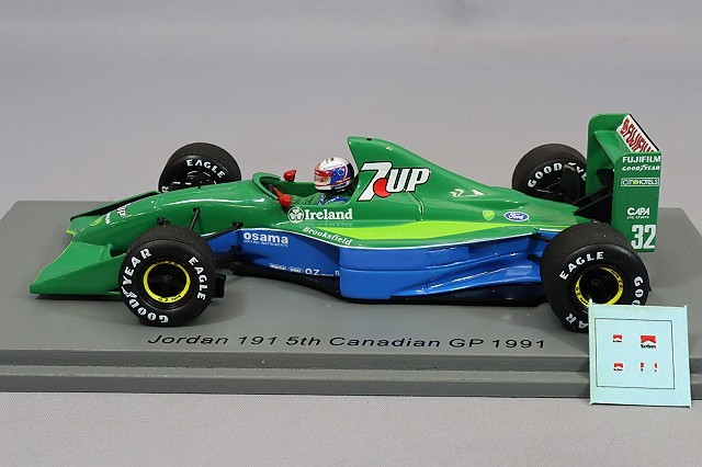 Spark S8077 1/43 JORDAN 191 NO.32 5TH Kanadisch Gp 1991