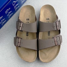 Birkenstock Arizona Mocha Birkibuc Leather Soft Footbed Unisex Sandals Size37-45