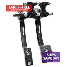 Tilton 72-608 One Black Aluminum Dual Pedal Assy. Alum Overhang Mount Performan