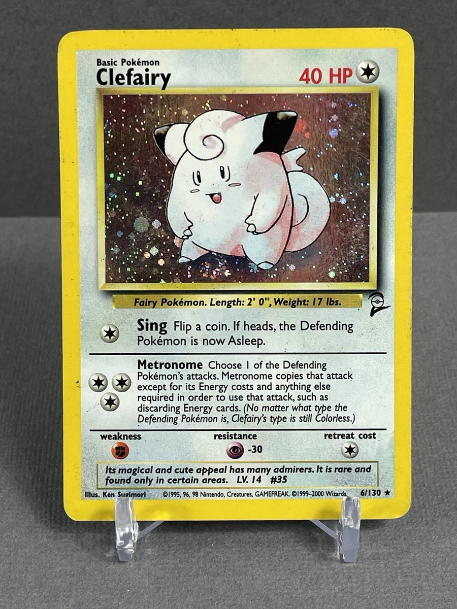 ピッピ Clefairy 旧裏 Old Back モンボホロ 渦ホロ Holo Fart Swirl Clefairy 6/130 Base Set 2 Holo Rare MP | eBay