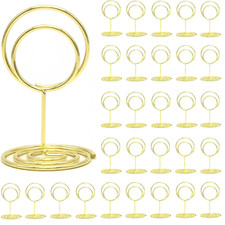 Gold Table Number Holders 30PCS Wire Photo Stands Place Card for Wedding Party