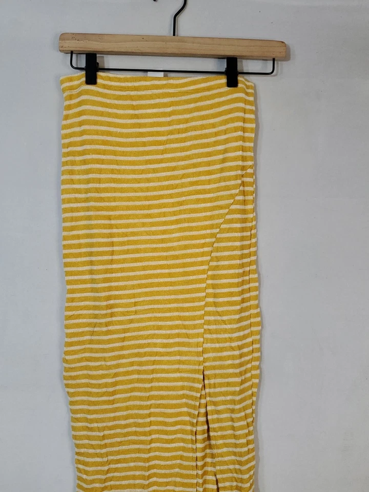 Falda lápiz a rayas con abertura para mujer G&D Boutique talla pequeña Foto 2 de 4