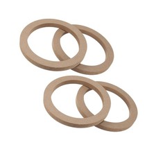 4 Pcs Universal 6.5 Inch Wood Car Speaker Spacer Rings Khaki Adapter Pair