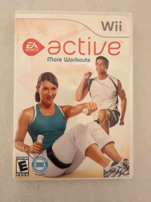 Wii Active More Workouts 2009 EA Sports Fitness COMPLETE CIB TESTED