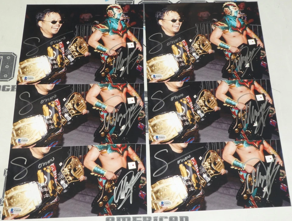 Foto firmada 8x10 de Ultimo Dragon Sonny Onoo BAS Beckett certificado de autenticidad WWE WCW imagen automática Foto 2 de 4