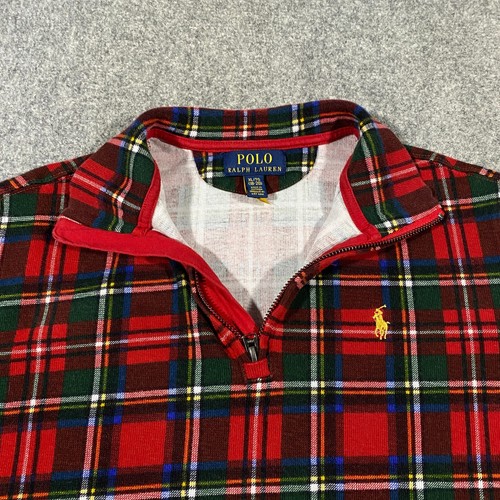 Polo Ralph Lauren Tartan Plaid Double Knit Pullover Sweater Youth Boys XL 18-20 - Picture 9 of 22