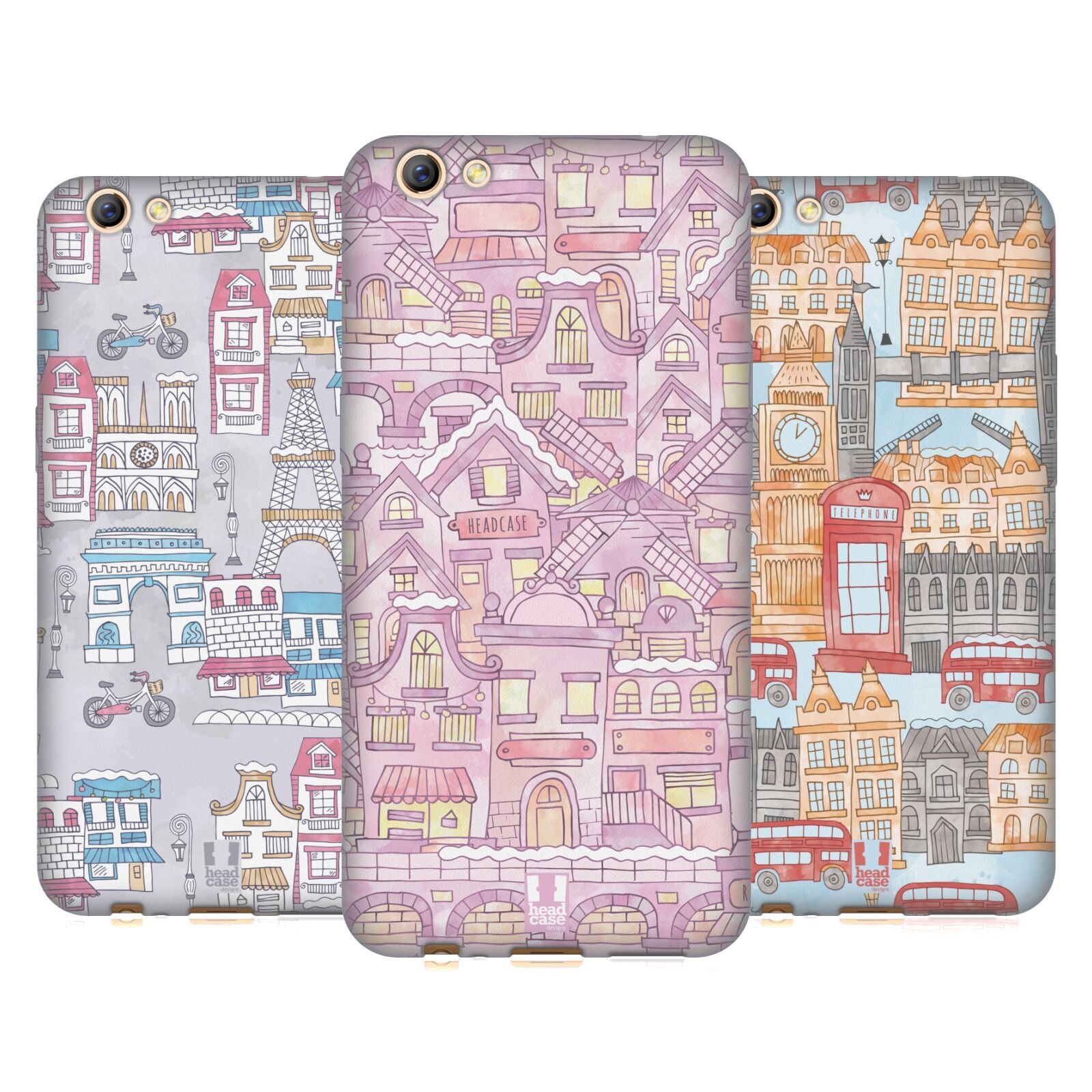 HEAD CASE DESIGNS DOODLE MAPS SOFT GEL CASE FOR OPPO PHONES
