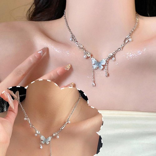 Fashion Butterfly Necklace High End Clavicle Chain Sweet Cool Spicy Necklace^ - Bild 13 von 14